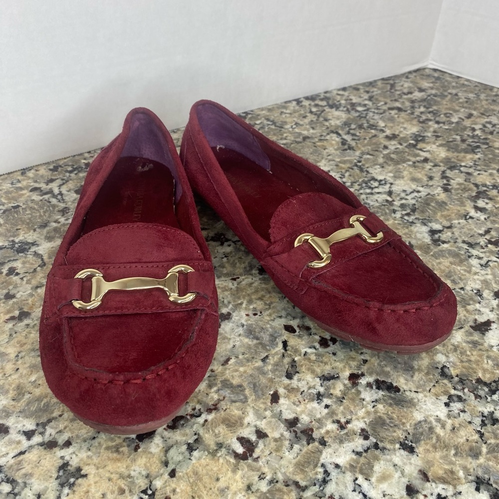 Cynthia Rowley Seeker Suede Leather Upper Wine Red Loafers Size 9.5